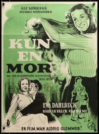 2f265 BARA EN MOR Danish '53 wonderful art of pretty Eva Dahlbeck, Ragnar Falck!