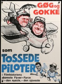 2f283 FLYING DEUCES Danish R60s great wacky artwork of Stan Laurel & Oliver Hardy!