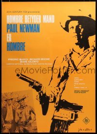 2f287 HOMBRE Danish '68 Paul Newman, Fredric March, directed by Martin Ritt, it means man!