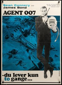 2f317 YOU ONLY LIVE TWICE Danish R80s art of Sean Connery as James Bond by Frank McCarthy!