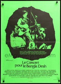 2f749 CONCERT FOR BANGLADESH French 22x30 '72 rock & roll benefit show, Bob Dylan, George Harrison