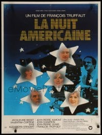 2f754 DAY FOR NIGHT French 24x32 '73 Francois Truffaut's La Nuit Americaine, Jacqueline Bisset!