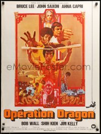 2f759 ENTER THE DRAGON French 24x31 '73 Bruce Lee kung fu classic, movie that made him a legend!