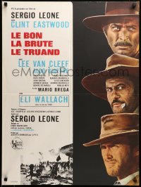 2f766 GOOD, THE BAD & THE UGLY French 23x31 '68 Eastwood, Van Cleef, Wallach, Leone classic!