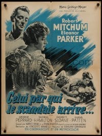 2f771 HOME FROM THE HILL French 24x32 '60 Robert Mitchum, Eleanor Parker & George Peppard!