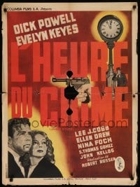 2f777 JOHNNY O'CLOCK French 23x31 '46 Dick Powell was too smart to tangle w/sexy Evelyn Keyes!