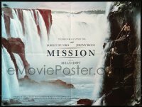 2f795 MISSION French 23x31 '86 Robert De Niro, Jeremy Irons, cool waterfall artwork!