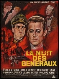 2f803 NIGHT OF THE GENERALS French 23x31 '67 WWII officer Peter O'Toole, different Allard art!