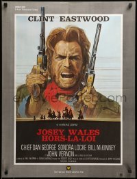 2f811 OUTLAW JOSEY WALES French 23x30 '76 Clint Eastwood is an army of one, cool artwork!