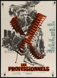 2f818 PROFESSIONALS French 23x31 '66 Burt Lancaster, Lee Marvin & sexy Claudia Cardinale!