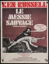 2f823 SAVAGE MESSIAH French 24x31 '72 Ken Russell, Henry as sculptor Henri Gaudier, cult classic!