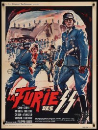 2f835 TEN ITALIANS FOR ONE GERMAN French 24x32 '63 Nazis attacking woman by Constantine Belinsky!