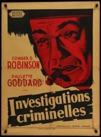 2f849 VICE SQUAD French 24x32 '53 completely different artwork of Edward G. Robinson, film noir!