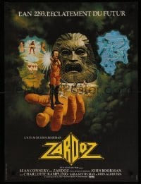 2f853 ZARDOZ French 23x30 '74 Sean Connery, directed by John Boorman, artwork by Ron Lesser!