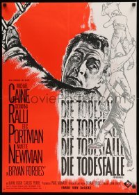 2f188 DEADFALL German '68 cool close-up of Michael Caine, different black title design!