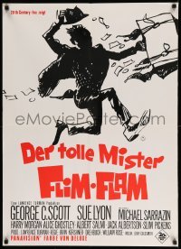 2f193 FLIM-FLAM MAN German '67 Sue Lyon, Sarrazin, George C. Scott, art of guy running away!