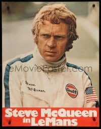 2f198 LE MANS teaser German '71 driver Steve McQueen in personalized uniform, white title design!
