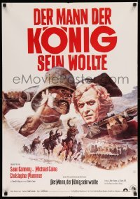 2f201 MAN WHO WOULD BE KING German '75 art of Sean Connery & Michael Caine by Tom Jung!