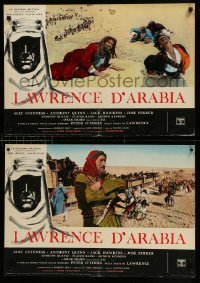 2f126 LAWRENCE OF ARABIA set of 3 Italian 18x27 pbustas '63 David Lean, Peter O'Toole & cast!