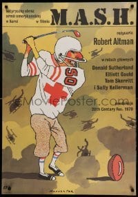 2f952 MASH Polish 26x38 '90 Robert Altman classic, Marszatek art of golfing football player!