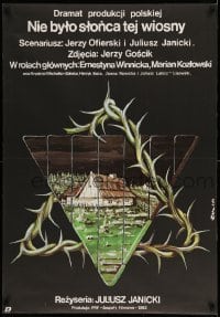 2f955 NIE BYLO SLONCA TEJ WIOSNY Polish 27x38 '84 WWII refugees, Erol artwork!