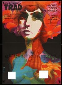 2f885 LEPROSY Polish 23x32 '71 Trad, cool psychedelic Ruminski artwork of nude woman!