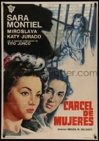 2f332 CARCEL DE MUJERES Spanish '51 great art of catfight between female inmates!