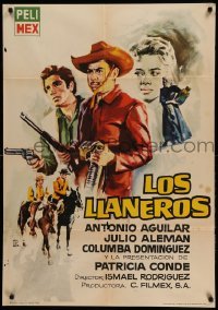 2f358 LOS HERMANOS DEL HIERRO Spanish '62 Ismael Rodriguez, Montalban art of cowboys!