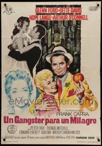 2f375 POCKETFUL OF MIRACLES Spanish '62 Frank Capra, artwork of Glenn Ford, Bette Davis & more!