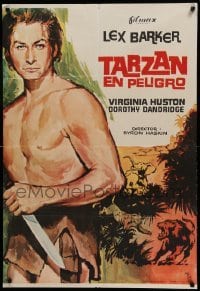 2f393 TARZAN'S PERIL Spanish R73 Lex Barker in the title role, it had to be filmed in Africa!