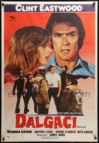 2f095 EVERY WHICH WAY BUT LOOSE Turkish '81 images of Clint Eastwood, Locke, and bikers!