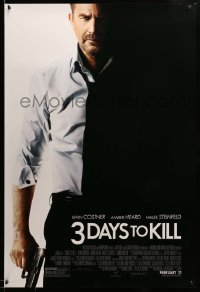 2g466 3 DAYS TO KILL advance DS 1sh '14 image of Kevin Costner as dying Secret Service agent!