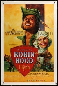 2g198 ADVENTURES OF ROBIN HOOD 24x36 video poster R91 Flynn & Olivia De Havilland by Rodriguez!
