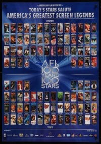 2g199 AFI'S 100 YEARS 100 STARS 27x39 video poster '99 classic posters w/Gilda, Casablanca & more!