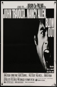 2g538 BLOW OUT 1sh '81 John Travolta, Brian De Palma, murder has a sound all of its own!