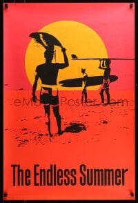 2g275 ENDLESS SUMMER 24x36 Canadian commercial poster '87 by artist John Van Hamersveld, surfing!