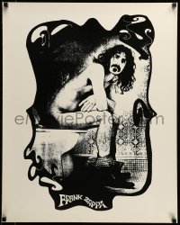 2g277 FRANK ZAPPA 23x29 commercial poster '80s wild image of Zappa on the toilet!