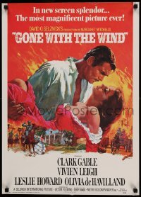 2g281 GONE WITH THE WIND 20x28 commercial poster '76 Clark Gable, Vivien Leigh, classic!