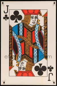 2g287 JACK OF CLUBS 23x35 commercial poster '67 great completely different playing card art!