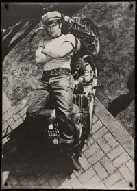 2g297 MARLON BRANDO 30x42 commercial poster '67 great image w/Triumph motorcycle from The Wild One!