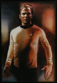 2g312 STAR TREK CREW 27x40 commercial poster '91 Drew Struzan art of William Shatner as Capt. Kirk