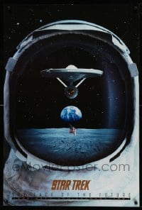 2g314 STAR TREK: THE FACE OF THE FUTURE 27x40 commercial poster '92 Enterprise in astronaut helmet