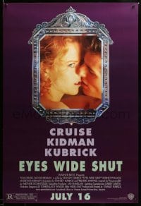 2g606 EYES WIDE SHUT advance 1sh '99 Kubrick, Tom Cruise & Nicole Kidman reflected in mirror!