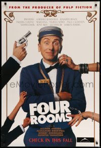2g621 FOUR ROOMS advance 1sh '95 Quentin Tarantino, great images of wacky bellhop Tim Roth!