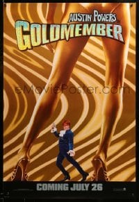 2g644 GOLDMEMBER foil teaser 1sh '02 July style, Mike Myers as Austin Powers between sexy legs!