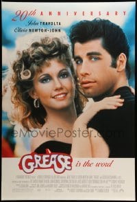 2g652 GREASE DS 1sh R98 John Travolta & Olivia Newton-John in a most classic musical!