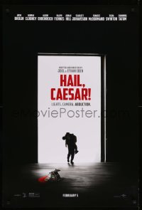 2g661 HAIL, CAESAR teaser DS 1sh '16 Joel Coen & Ethan Coen, Brolin, Clooney, black background!