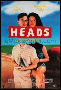 2g220 HEADS 27x40 video poster '94 Paul Shapiro, wacky image of headless Jon Cryer, Jennifer Tilly