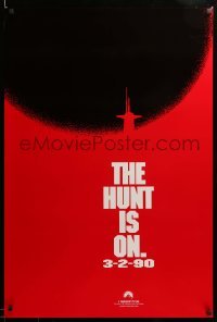 2g693 HUNT FOR RED OCTOBER teaser 1sh '90 Russian submarine captain Sean Connery, hunt is on!