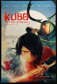 2g733 KUBO & THE TWO STRINGS advance DS 1sh '16 voices of Mara, Theron, McConaughey, Fiennes, Takei